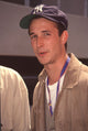 Noah Wyle closeup photo print in tan jacket and NY Yankees hat
