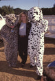 Courtney Thorne Smith with leopard and dalmatian at animal sanctuary benefit photo print.