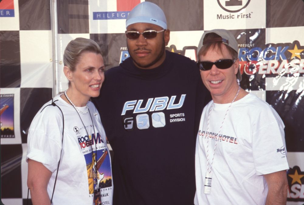 LL Cool J and Tommy Hilfiger at Run/Walk Rock Erase MS event photo print