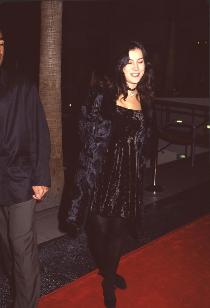 Jennifer Tilly in black velvet dress at Strictly Ballroom premiere photo print.
