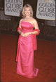 Mary Hart in strapless pink gown at the Golden Globe Awards photo print.