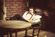 Drake Hogestyn laying on cot in Days Of Our Lives photo print.