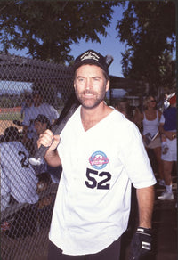 Drake Hogestyn wearing baseball jersey at celebrity softball game photo print.