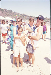 Drake Hogestyn beach photo print with Victoria Price and daughters