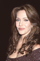 Hunter Tylo close-up photo print in brown glitter dress at Movie Guide Awards