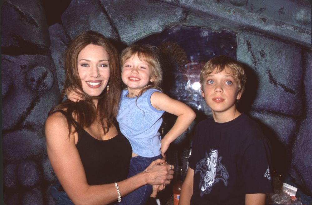Hunter Tylo with Kids Izabella and Michael Jr at Atlantis: Lost Empire photo print