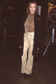 Hunter Tylo photo print in paisley shirt and fuzzy coat