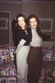 Bobbie Eakes hugging Hunter Tylo on set of The Bold and the Beautiful photo print