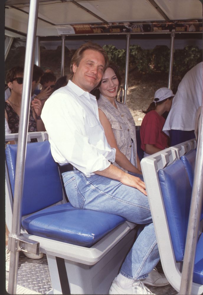 Michael and Hunter Tylo On Tour Bus at Universal Studios Photo Print