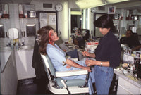 Hunter Tylo in makeup on the set of The Bold and the Beautiful photo print
