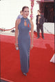 Hunter Tylo in gray keyhole dress photo print.