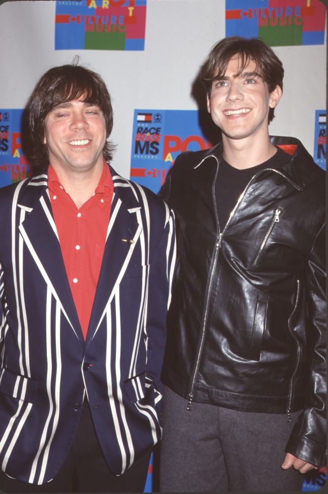 Andy Hilfiger in striped blazer photo print