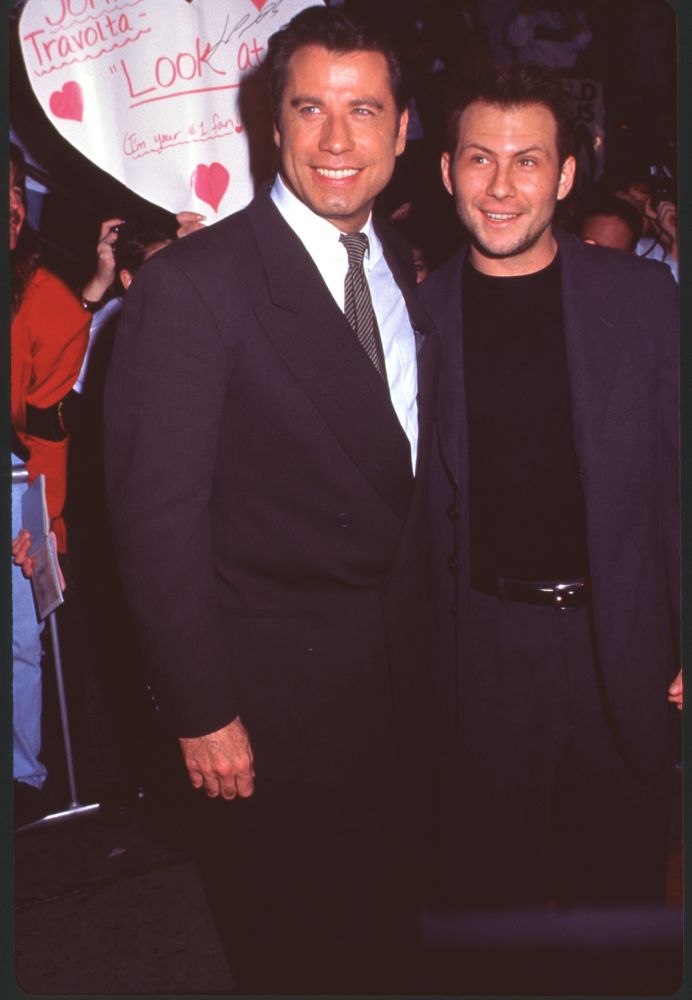 John Travolta and Christian Slater at the Broken Arrow Premiere Photo Print