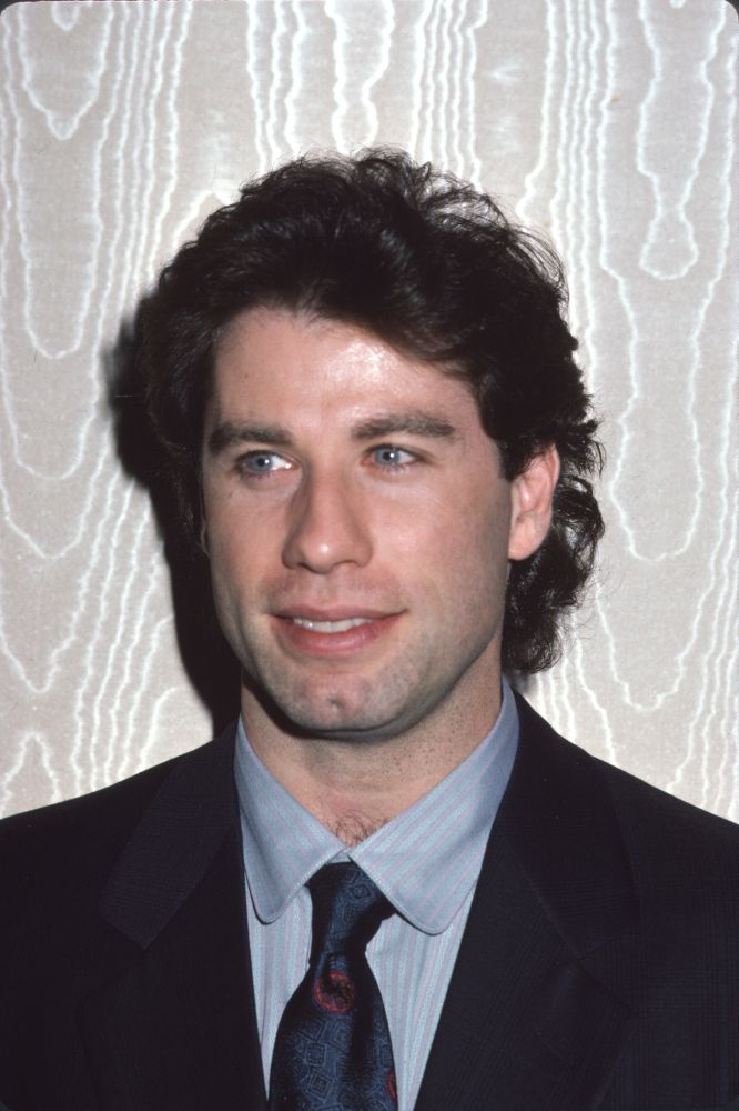 John Travolta close up photo print in dark suit with navy tie