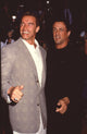 Arnold Schwarzenegger and Sylvester Stallone at Cliffhanger Premiere Photo Print