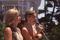 Kelly and Sharon Stone On Stage at Planet Hope Benefit Photo Print