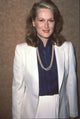 Meryl Streep elegant photo print in white suit with blue top and pearls