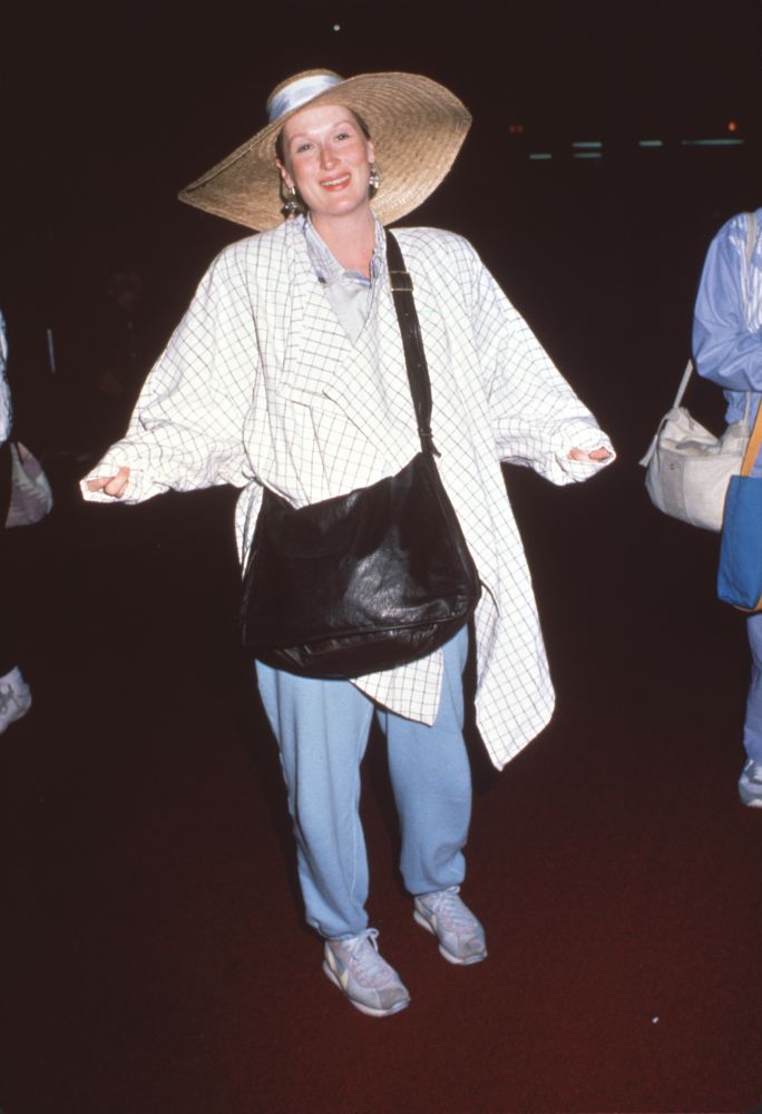 Meryl Streep in oversized hat and jacket photo print