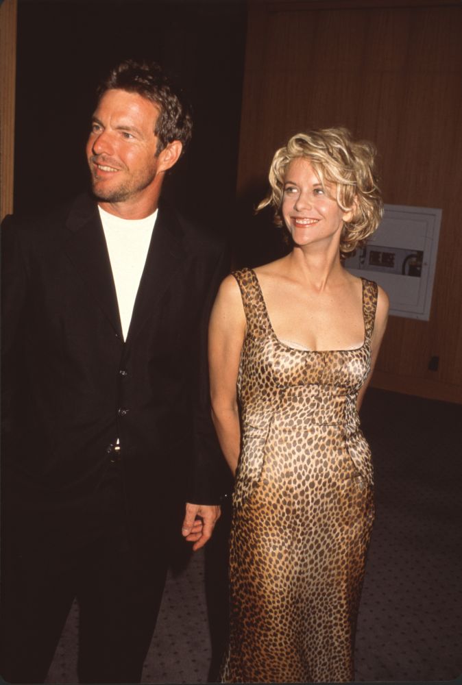 Dennis Quaid and Meg Ryan at Courage Under Fire Premiere Photo Print