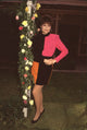 Colleen Dion Photo Print featuring orange and pink color block outfit.