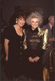 Photo print of Kate Linder in velvet dress with Phyllis Diller in gold and black