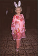 Phyllis Diller photo print in pink outfit with bunny ears at Friars Club Achievement Awards