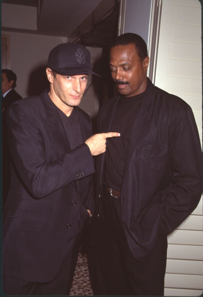 Michael Bolton and Nathan Purdee photo print in black attire