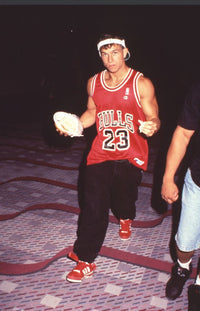 Mark Wahlberg in Chicago Bulls jersey photo print
