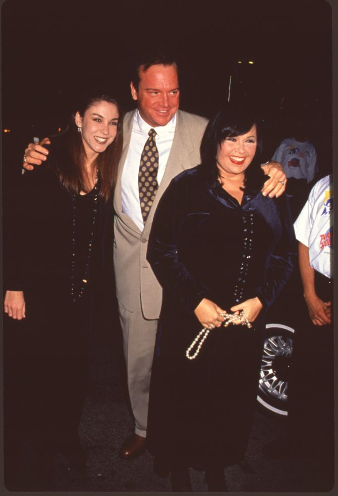 Kim Silva, Tom Arnold, and Roseanne Barr at Roseanne's Eating Contest Photo Print