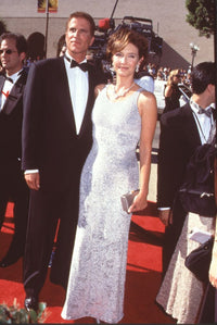 Photo print of Ted Danson in tuxedo with Mary Steenburgen in silver gown at 50th Emmy Awards