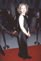Drew Barrymore in black satin sleeveless gown at Ever After Premiere photo print