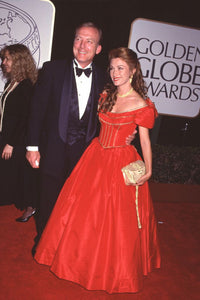 James Keach in tuxedo and Jane Seymour in red gown at the 51st Golden Globes photo print.
