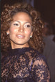 Jennifer Lopez close-up in dark blue lace at Angel Eyes premiere photo print.
