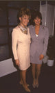 Vanna White in peach suit and Victoria Jackson in gray suit at Nima Convention photo print