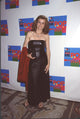 Alex Donnelley in Strapless Black Leather Dress Photo Print