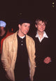 Mark Wahlberg in tan jacket and Leonardo DiCaprio in suit at Basketball Diaries premiere photo print.