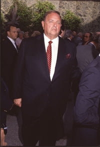 Marvin Davis in Suit and Red Striped Tie Photo Print