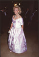 Barbara Davis in off-shoulder pink floral gown at 1992 Carousel of Hope Ball photo print.