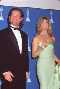 Kurt Russell in tuxedo and Goldie Hawn in green dress at the 68th Academy Awards photo print.