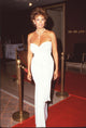 Raquel Welch in a white strapless gown photo print.