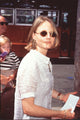 Jodie Foster at Pocahontas Premiere in sheer white button down and sunglasses