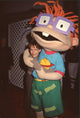 Jamie Lee Curtis hugging Chucky from Rugrats photo print.