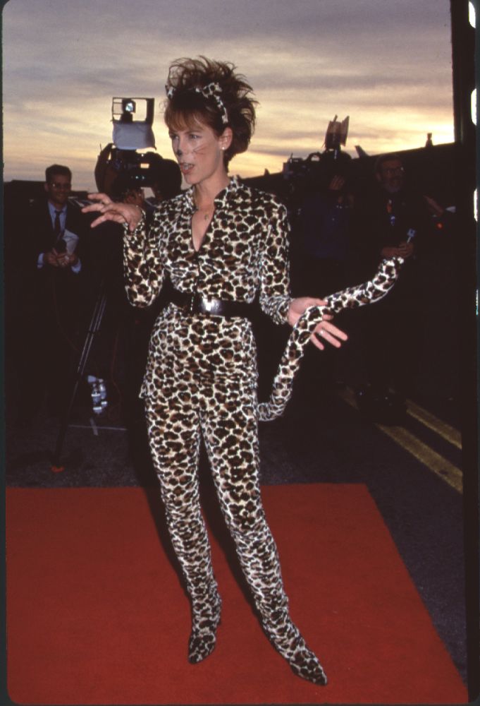 Jamie Lee Curtis in cat costume at Dream Halloween photo print