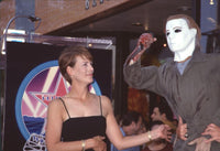 Jamie Lee Curtis with Michael Myers at Hollywood Walk of Fame Ceremony Photo Print