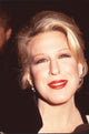 Bette Midler close-up photo print featuring red lipstick.