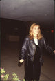 Marlee Matlin Velvet Outfit with Leather Jacket Photo Print