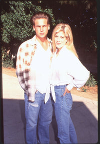 Nick Savalas and Tori Spelling at Children's Hospital Softball Game Photo Print