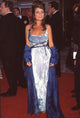 Yasmine Bleeth in a blue velvet gown at the 47th Annual Emmy Awards photo print.