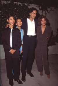 Jacqueline Bisset with Emin Boztepe and children at Spago's Beverly Hills Photo Print.