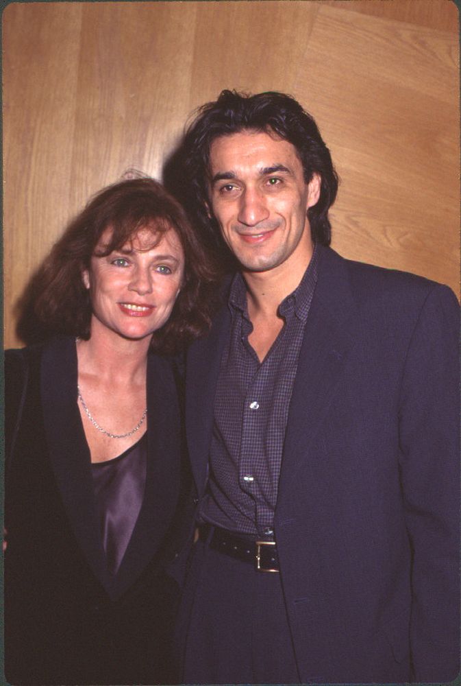 Jacqueline Bisset in black blazer with Emin Boztepe in black suit at Mandela De Klerk Writers Guild event photo print.